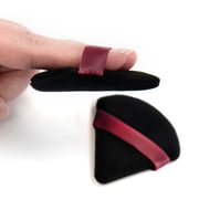 Equate Ultra Soft Precision Powder Puffs for Loose and Pressed Makeup, 2 Count, Black
