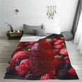 thumbnail image 5 of Honeii Berry Infused Refreshment Print Fleece Blanket - Throw Blanket for Bed, Sofa, Couch, Camping, and Travel , Microplush Ultra Soft Warm Blanket-60"x50", 5 of 7