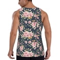 thumbnail image 3 of Haiem Vintage Floral Men Workout Tank Top Gym Bodybuilding Sleeveless Muscle T Shirts Athletic Tank Breathable Workout Shirt-XX-Large, 3 of 9