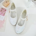 thumbnail image 4 of Girls Dress Shoes Glitter Princess Shoe Mary Jane Low Heels Party Wedding Prom Footwear for Toddler Kids, 4 of 6