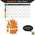 thumbnail image 6 of KwikSafety (Charlotte, NC) OPERATOR Long Sleeve Safety Shirt (w/ POCKET & Solid Reflective Tape) Class 3 ANSI OSHA Custom High Visibility Construction Security Hi Viz Clothing Gear Men | Orange XL, 6 of 7