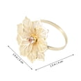thumbnail image 4 of CTIRCHIU 6Pcs Flower Design Napkin Ring in Golden Alloy for Comfortable Touch Table Decoration, 4 of 6