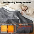 thumbnail image 2 of Heated Blanket Electric King - Dual Control Ultimate Safety with Dual-Core Tech, ETL Certified, 100x90", 10H Auto Off, 8 Heat Levels, Dual-Sided Flannel & , Ideal for Spacious King Size Beds, 2 of 8