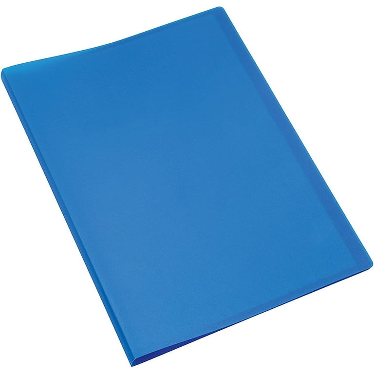 Q-Connect 10-Pocket Display Book – Blue A4 Folder For Presentations | Document Protector With Polypropylene Wallets