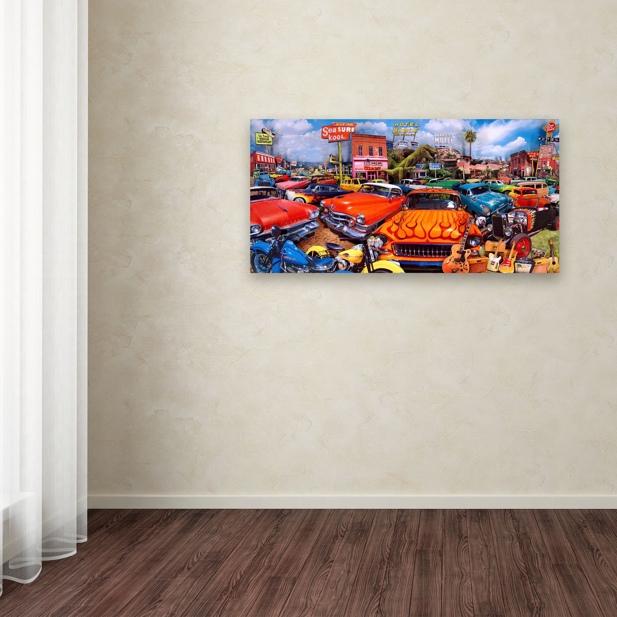 Trademark Fine Art 'Sea Surf Drive Inn' Canvas Art by John Roy