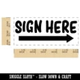 thumbnail image 2 of Sign Here Bold Arrow Self-Inking Rubber Stamp Ink Stamper for Business Office - Blue Ink - Small 1-1/2 Inch, 2 of 7