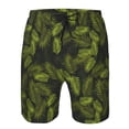 thumbnail image 3 of Cauagu Tropical Palm Leaves Fern Leaf Print Men's Swim Trunks,Hawaiian Bathing Suit Swimsuits Beach Shorts with Pockets for Men Quick Dry Swimming Board Shorts-Medium, 3 of 6