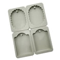 thumbnail image 3 of Del Silicón de Tableta de Del de 3D , B: 2 óvalo 2 rectángulo perfecl Cera de aromaterapia molde de yeso, 3 of 8