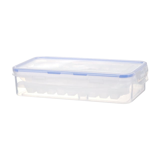 Mini bandejas de hielo con molde de tapas, bandejas de hielo cuadradas reutilizables para hielo, caja de hielo DIY Wmkox8yii FHAKJF2858
