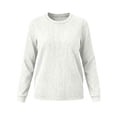 thumbnail image 4 of Binmer Women's Crew Neck Long Sleeve Denim Sweatshirt,Casual Loose Pullover Shirts ,XXL, 4 of 6