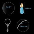 thumbnail image 3 of Kit de Porte-Clés en Acrylique Transparent 120 Pcs Compatible avec Cricut, Argent, 3 of 5