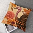 thumbnail image 7 of nygtbtfer Thanksgiving Pillow Set of 2Fall Theme Throw Pillow Covers Cartoon Turkey Pattern Happy Thanksgiving Pillow Case Pumpkin Cushion Covers Garden Sofa Couch Decor White, 7 of 7