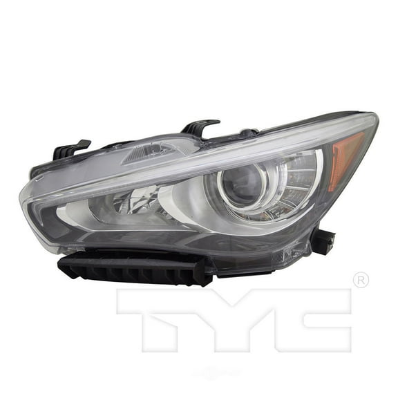 TYC Headlight Front Lamp for 18-19 Infiniti Q50 w/o AFS LED Left Driver Fits 2019 Infiniti Q50