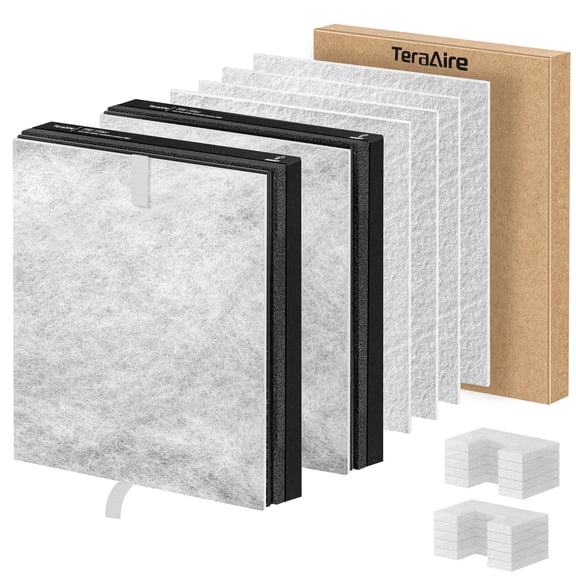 2 Pack Replacement Filter for TeraAire Air Purifier, 4-in-1 Grade HEPA Filters Compatible with TeraAire Air Purifier PR3 (2pcs)