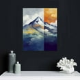 thumbnail image 4 of COMIO  Nature Wall Art Landscape Canvas for Living Room, Abstract Sunrise Snow Blue Mountain Pictures Prints for Bedroom Wall Decor, Foggy Water Color Scenic Wall Decorations for Office, 4 of 4
