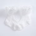 thumbnail image 2 of Esho Baby Girls Anti Slip Frilly Lace Socks, Toddler Girl Cotton Knee High Long Socks, 0-5T, 2 of 6