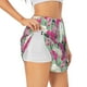 thumbnail image 1 of Balery Orchids Flowers Pantalones cortos deportivos para mujer con forro y dos bolsillos, elásticos, para entrenamiento, gimnasio, yoga-Medium, 1 of 7