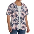thumbnail image 2 of Sikiie Tropics Palm Trees Men's Wrinkle Free Untucked Cuban Shirt Business Casual Button Down Shirts Short Sleeve ShirtX-Large, 2 of 5