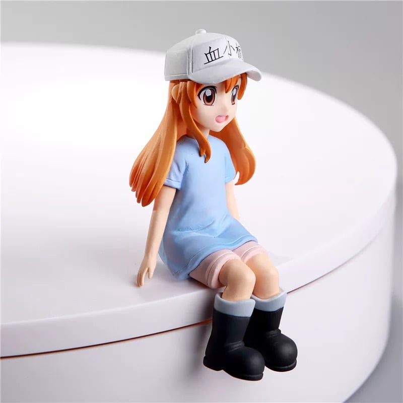 Newly Platelet Figure White Hat Platelet Figurine Anime Character Collection Decor Statue Model Desktop Decoration Ornament Gifts (c)