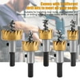 1630mm HSS Hole Saws Drill Bit Set, 5Piece Metal Reamers for Sheet