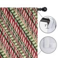 thumbnail image 4 of Blackout Kids Curtains,Red and Green Christmas Striped Pattern Childrens Insulated Curtains Set Of 2,Bedroom Essentials,Toddler Room Decor 52"x84", 4 of 5
