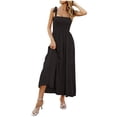 thumbnail image 1 of PENGXIANG Femmes Maxi Robe d'Été Casual Boho Sans Manches Spaghetti Sangle Smocked Longues Robes de Plage Soleil, 1 of 4