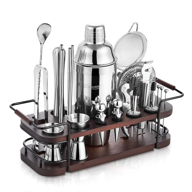 Kit de coctelería KITESSENSU de 24 piezas con soporte