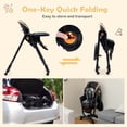 thumbnail image 5 of Costway Baby High Chair with Wheel Folding Baby Dining Chair Adjustable Height & Recline Black, 5 of 11