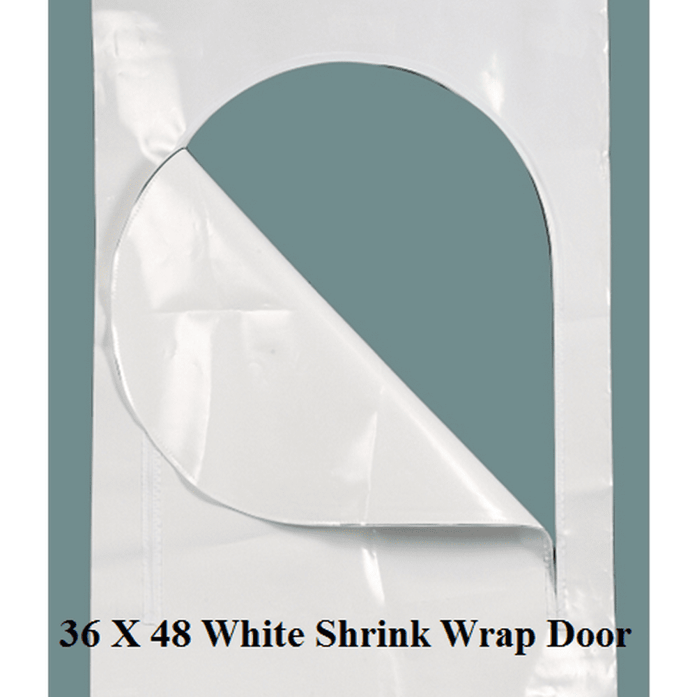 36x48 Boat Shrink Wrap Shrinkwrap Zipper Entry Access Door White DS