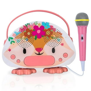 Toyvian Microphone karaoké pour enfants, avec support réglable et  microphones, jouet musical pour enfants