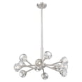 thumbnail image 2 of 465-12CR-BK-G465-CL Innovations Lighting Aurora - 12 Light Stem Hung Chandelier-24 Inch Wide and 11.25 Inch Tall-Matte Black Finish, 2 of 5