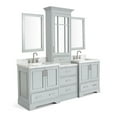 thumbnail image 3 of Ariel Stafford 85 In. Double Rectangle Sink Vanity Set With 1.5 In. Carrara White Marble Countertops In Grey, 3 of 11