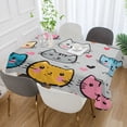 thumbnail image 2 of Yayeee Tablecloths 60" x 60" Rectangle Wrinkle Resistant Party Table Cover, Cute Cat Pattern, 2 of 8