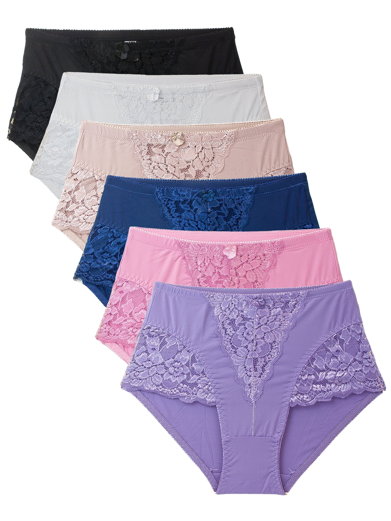 Womens Panties S-Plus Size Light Control Full Cover Lace Girdle ...