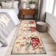 thumbnail image 4 of Christmas 2'x6' Runner Rugs for Hallway Kitchen Bedside Non Slip Washable, Winter Xmas Snowman Sugar Ice Cream Vintage Entryway Rug Runners with Rubber Backing, Long Carpet Runner for Laundry Room, 4 of 8