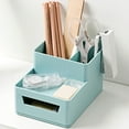 thumbnail image 6 of Office Desktop Organizer A4 Paper Drawer Storage Box Multi\-functional Stackable File Cabinet A4 Drawer Stationery Storage Box Green With Pen holder, 6 of 6