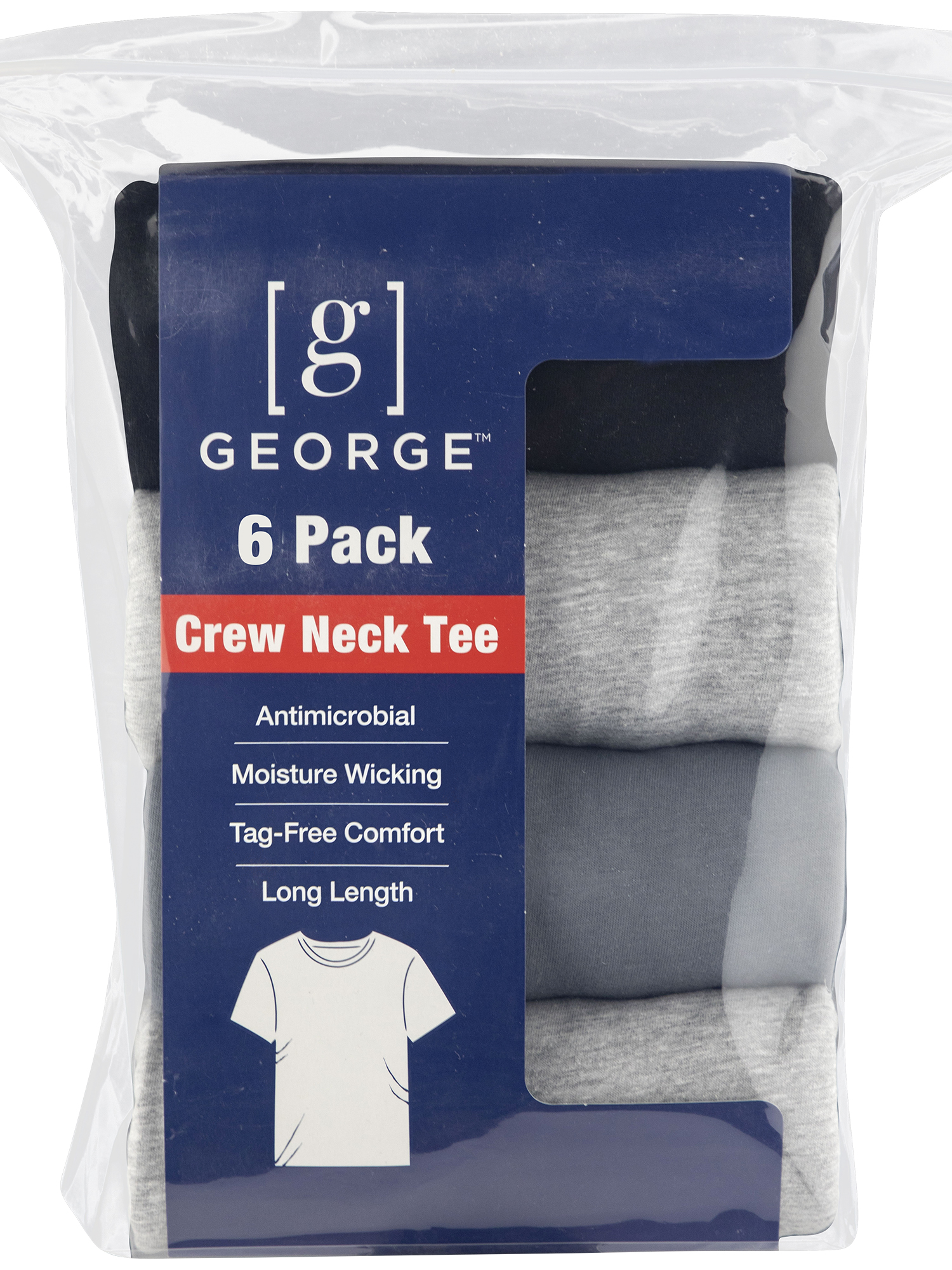 George Men's Assorted Crew T-Shirts 6-Pack photo 2