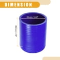 thumbnail image 4 of Unique Bargains 1 Set 63mm 2.48" ID Silicone Hose Cap W/ Clamp Intake Vacuum Hose End Plug for Car Silicone Blue, 4 of 6
