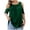 Green, variant on Womens Cold Shoulder Tops Plus Size Ruffles Sleeve Crewneck Tunics Pleated Flowy Casual Blouses Summer Dressy Loose Work Shirts