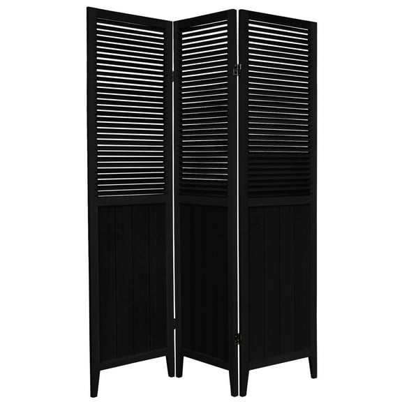 6 ft. Tall Beadboard Divider - Black - 3 Panels