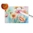 thumbnail image 5 of Gerbera Daisies in Watercolor Glass Cutting Board Large 12 in x 15 in, 5 of 5