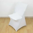 thumbnail image 2 of Efavormart White Stretch Spandex Lifetime Folding Chair Cover, Premium Fitted Chair Cover With Foot Pockets, 2 of 11