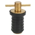 thumbnail image 2 of Marine Boat Brass T Handle Drain Plug Twist Design Rubber Plug for Yachts Ships, 2 of 7