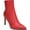 Red SM, variant on Womens White Stretch Beaded Melanay Pointed Toe Stiletto Booties 9.5 M
