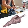 thumbnail image 3 of Loewten Step Drill Bit, High Toughness High Speed Steel Drill Bit, High Wear Resistance Not Easy To Break Cobalt Coating For Perforating Various Materials Deburring, 3 of 8