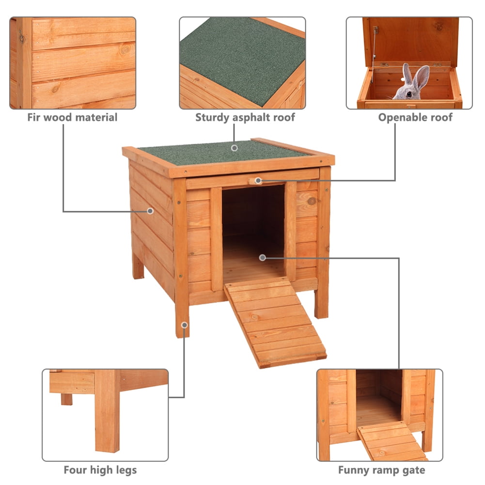 YYAo Waterproof Outdoor Indoor Rabbit Hutch for Bunnies,Cats,Dogs and Other Small Animals,Rabbit Hutch,Feral Cat House , Asphalt Roof,Indoor Bunny Cage, Outdoor Bunny House,Natural YYAo Waterproof Outdoor Indoor Rabbit Hutch for Bunnies,Cats,Dogs and Other Small Animals,Rabbit Hutch,Feral Cat House , Asphalt Roof,Indoor Bunny Cage, Outdoor Bunny House,Natural
