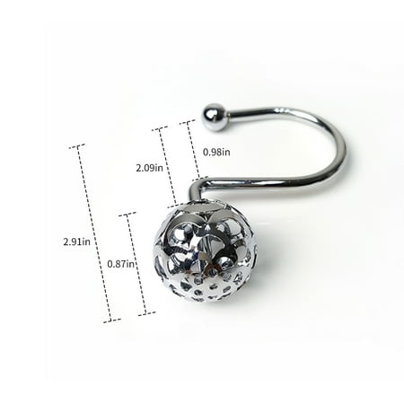 Shower Curtain Hooks Decorative Bath Curtains Hooks Rings
