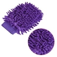 thumbnail image 4 of Uxcell Double-Sided Microfiber Soft Chenille Dusting Wash Mitten, Purple 2 Pack, 4 of 5