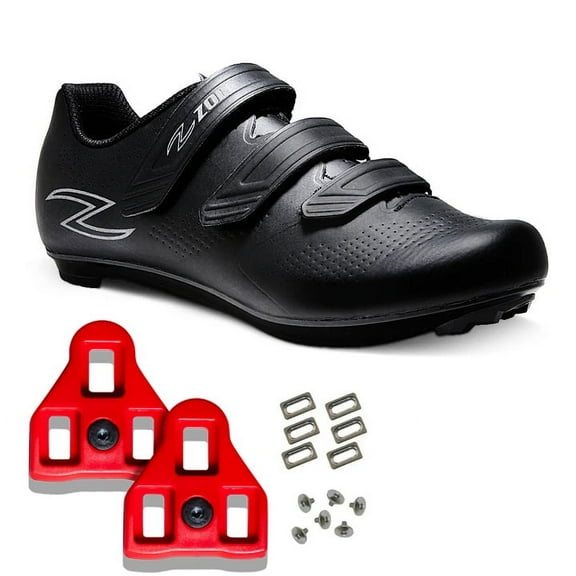 Zol Fondo Road cycling Shoes with 6-Degree Delta Look Cleats Included Compatible with Peloton (Black, 8)