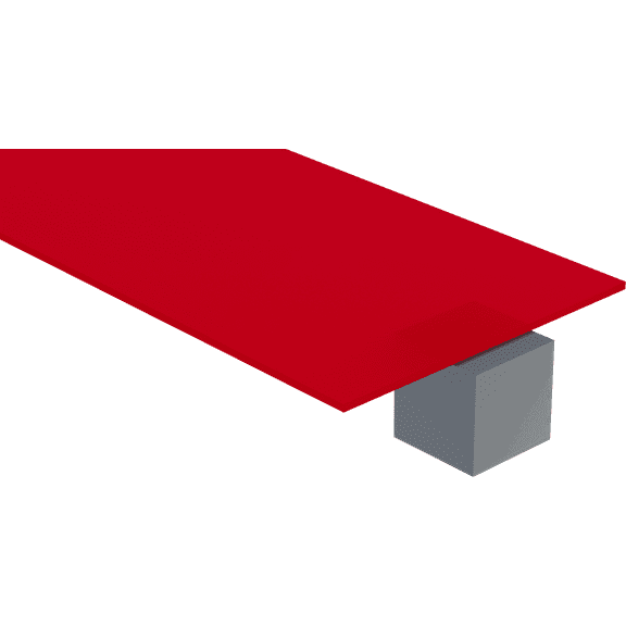 2283 Red, Translucent, Acrylic Sheet, 6MM (1/4") Thick, 12" W x 48" L